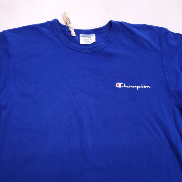 Champion Casual Short Sleeve Pullover T-Shirt Mens Size Extra Large XL Blue - Picture 1 of 10
